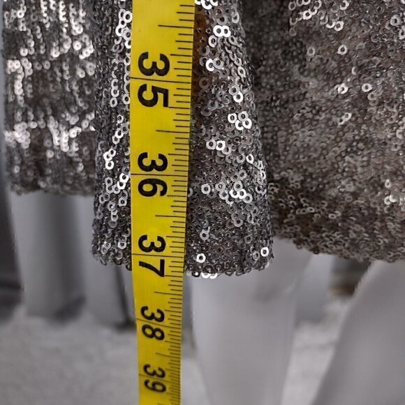 Banana Republic L’wren Scot Silver Sequin Wiggle Cocktail Dress Size 6P (NWT) - Picture 7 of 15